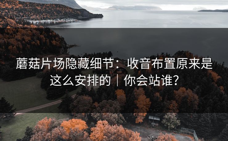 蘑菇片场隐藏细节：收音布置原来是这么安排的｜你会站谁？